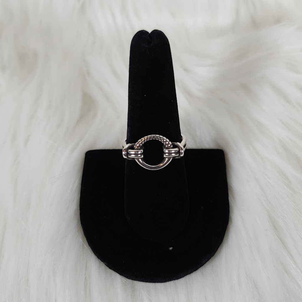 Adjustable Silver Rope Ring